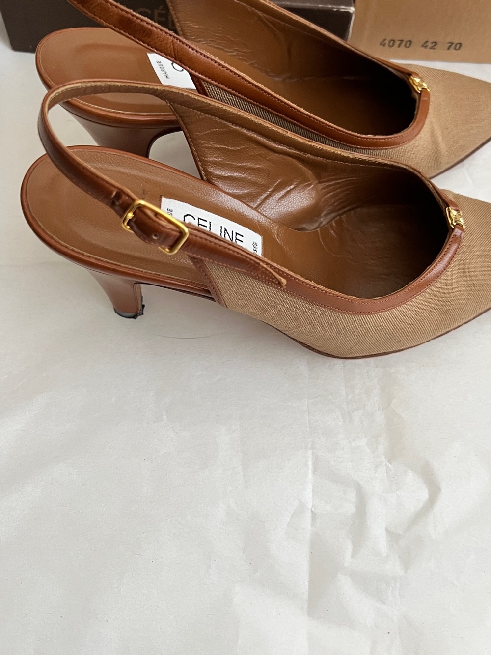 Celine Slingback Slip On Pumps - Picture 3 of 8
